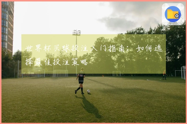 世界杯买球投注入门指南：如何选择最佳投注策略